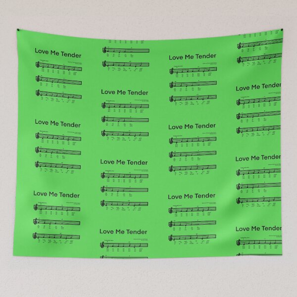 Item preview, LOVE ME TENDER Music with GREEN background designed and sold by MonicaArtist.