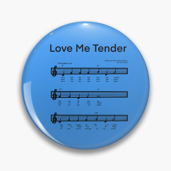 Item preview, LOVE ME TENDER Music with BLUE background designed and sold by MonicaArtist.