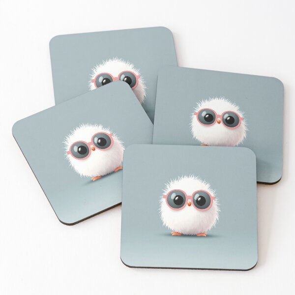 Item preview, Fluffy Chick Wearing Glasses Vector Illustration designed and sold by GoldenTealArts.