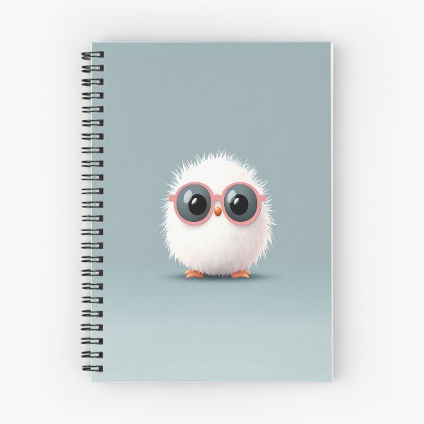 Item preview, Fluffy Chick Wearing Glasses Vector Illustration designed and sold by GoldenTealArts.