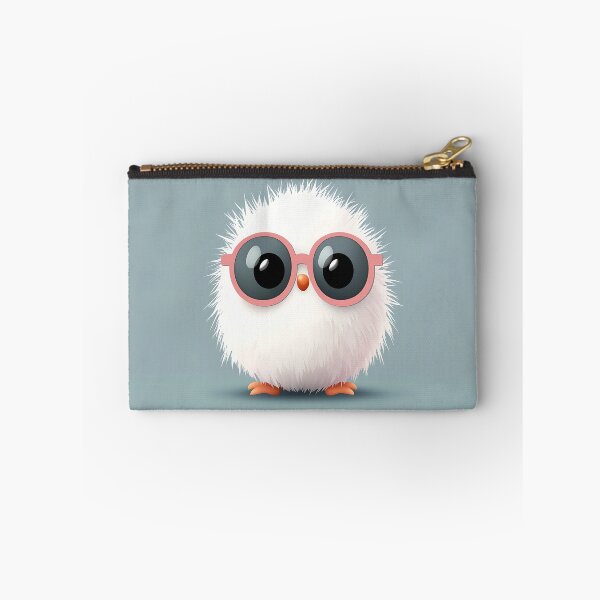 Item preview, Fluffy Chick Wearing Glasses Vector Illustration designed and sold by GoldenTealArts.