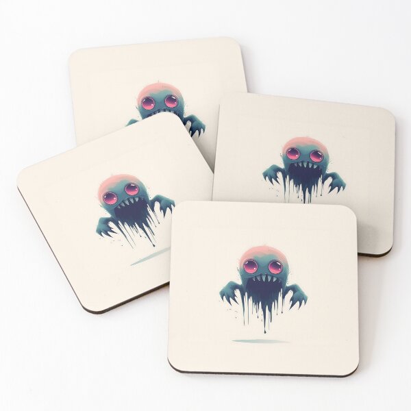 Item preview, Cute Minimalist Monster Illustration with Dripping Details designed and sold by GoldenTealArts.