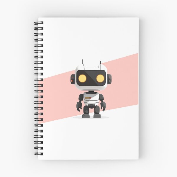 Item preview, Cute Minimalist Robot Illustration with Glowing Details designed and sold by GoldenTealArts.