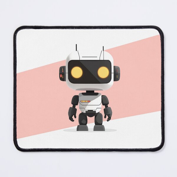 Item preview, Cute Minimalist Robot Illustration with Glowing Details designed and sold by GoldenTealArts.