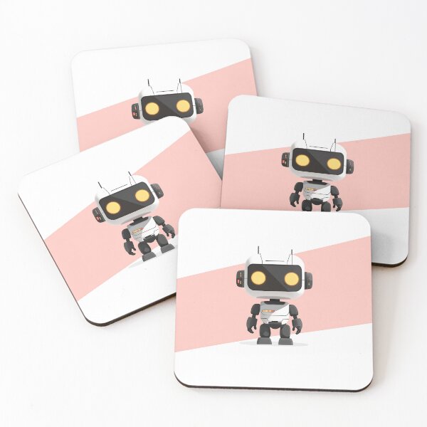 Item preview, Cute Minimalist Robot Illustration with Glowing Details designed and sold by GoldenTealArts.