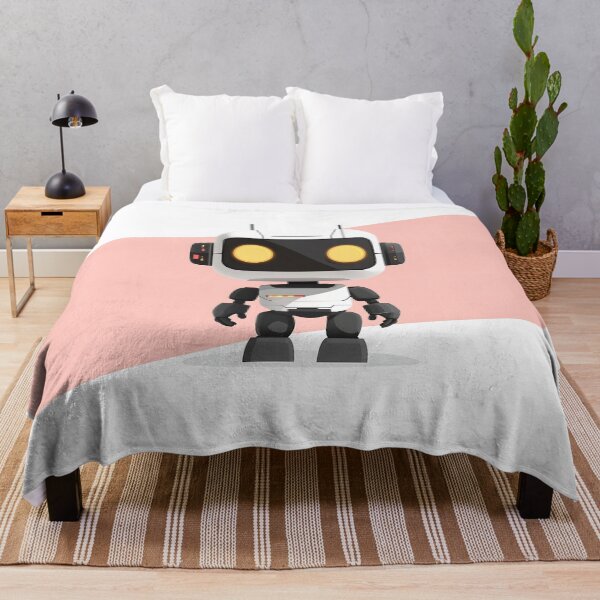 Item preview, Cute Minimalist Robot Illustration with Glowing Details designed and sold by GoldenTealArts.