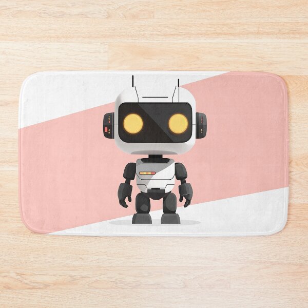 Item preview, Cute Minimalist Robot Illustration with Glowing Details designed and sold by GoldenTealArts.