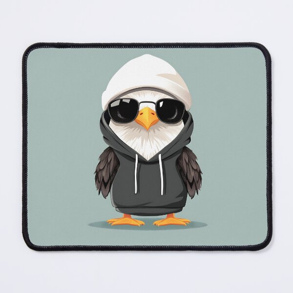 Item preview, Cool Cartoon Eagle in Stylish Hoodie Illustration designed and sold by GoldenTealArts.