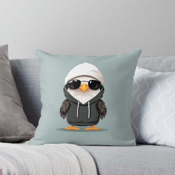 Item preview, Cool Cartoon Eagle in Stylish Hoodie Illustration designed and sold by GoldenTealArts.