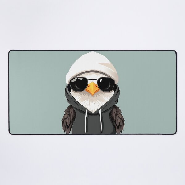 Item preview, Cool Cartoon Eagle in Stylish Hoodie Illustration designed and sold by GoldenTealArts.