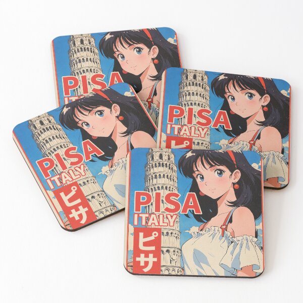 Item preview, Pisa Italy Pretty Anime Girl 80s Retro Aesthetic Vintage Cultural Travel  designed and sold by onlyanimevibes.