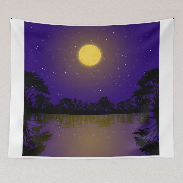 Item preview, Moonlight reflection in forest designed and sold by ArsyCreation.