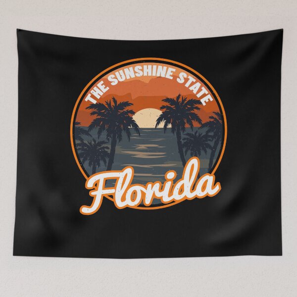 Item preview, Florida Sunshine State Retro Surfing Design designed and sold by TheDiveShirt.