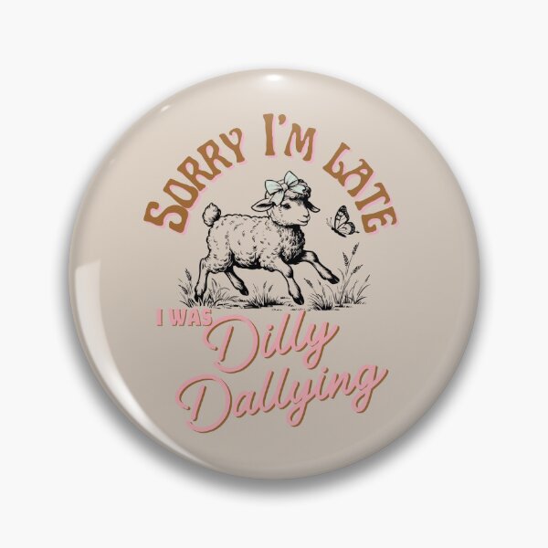Item preview, Sorry I’m late I was dilly dallying, cute lamb chasing a butterfly designed and sold by coloursforkids.