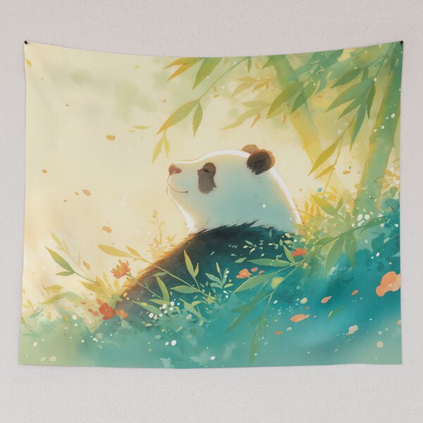 Item preview, Peaceful Panda Among Bamboos designed and sold by AshiraCreations.
