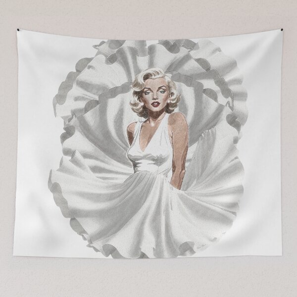 Item preview, Marilyn dramatic white dress designed and sold by Hen-C-Art.