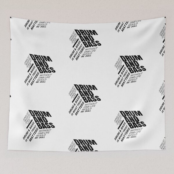 Item preview, DRUM AND BASS  - 360 Font Cube (Black)  designed and sold by Discothreadz.