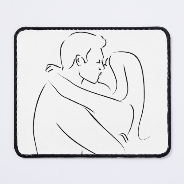 Item preview, This Forever - Couple Kiss Line Art designed and sold by Vicky021.