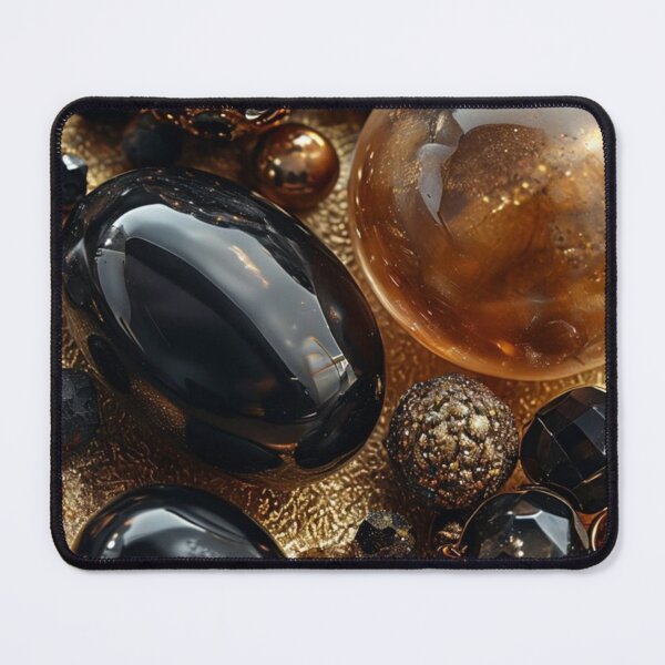 Item preview, Ornate Black And Gold Stones, Lucky Stones designed and sold by PixelStoneDesign .
