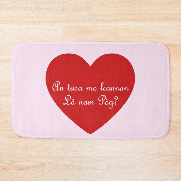 Item preview, be my Valentine? | an tusa mo leannan Là nam Pòg? (Scottish Gaelic) in red heart designed and sold by Mamaidh Made.
