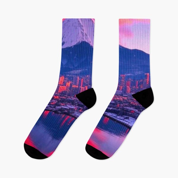 Item preview, Epic Sunset Over Mountain City with Purple Hues designed and sold by GrizzlyCollective.