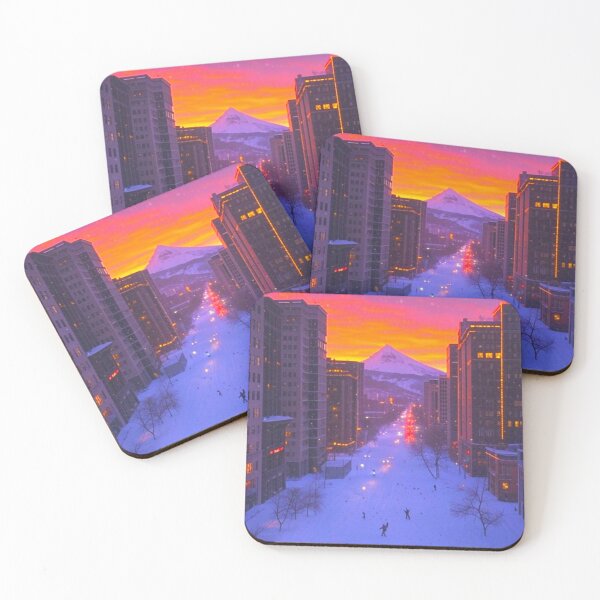 Item preview, Epic Sunset Over a Mountain City designed and sold by GrizzlyCollective.