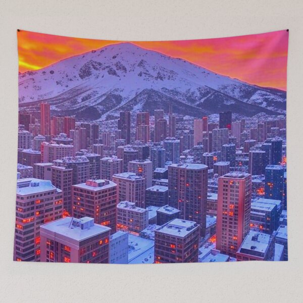 Item preview, Epic City Nestled in the Majestic Mountains designed and sold by GrizzlyCollective.