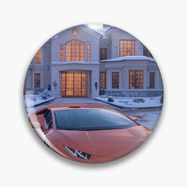 Item preview, The Billionaire’s Dream: Mega Mansion with an Orange Supercar designed and sold by GrizzlyCollective.