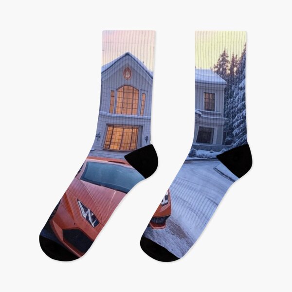 Item preview, The Billionaire’s Dream: Mega Mansion with an Orange Supercar designed and sold by GrizzlyCollective.