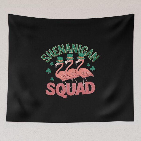 Item preview, Festive Flamingo Squad - Funny St. Patrick’s Day Design designed and sold by love3617.