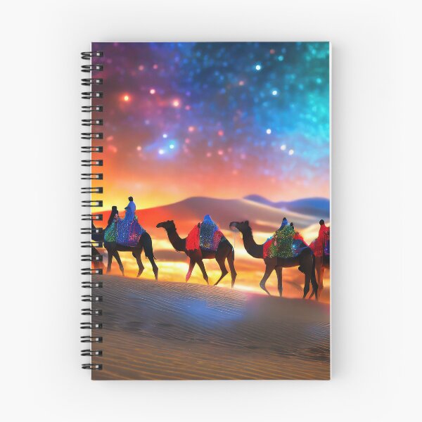Item preview, Arabian camels silhouettes caravan through dessert sand dunes by Craitza designed and sold by House of Sadu by Craitza.