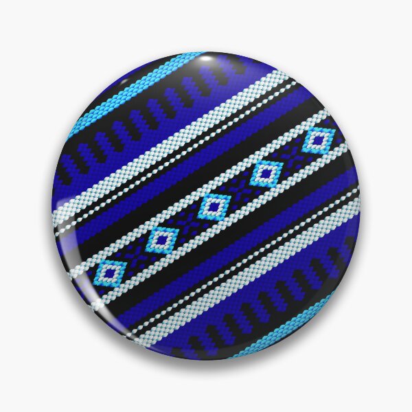 Item preview, Diagonal Blue Theme Arabian Sadu Weaving Middle Eastern Traditional Rug Texture designed and sold by House of Sadu by Craitza.