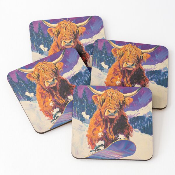 Item preview, Highland Cow Snowboard Winter Sports Winter Snow designed and sold by ArtHouseNiklas.