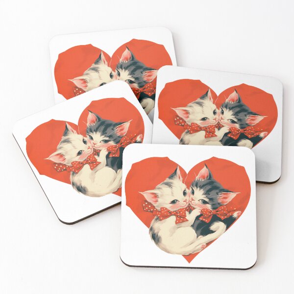 Item preview, Vintage retro cats valentine designed and sold by MendaciousMina.