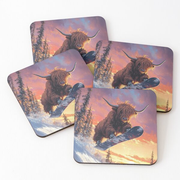 Item preview, Highland Cow Snowboard Winter Sports Winter Snow designed and sold by ArtHouseNiklas.