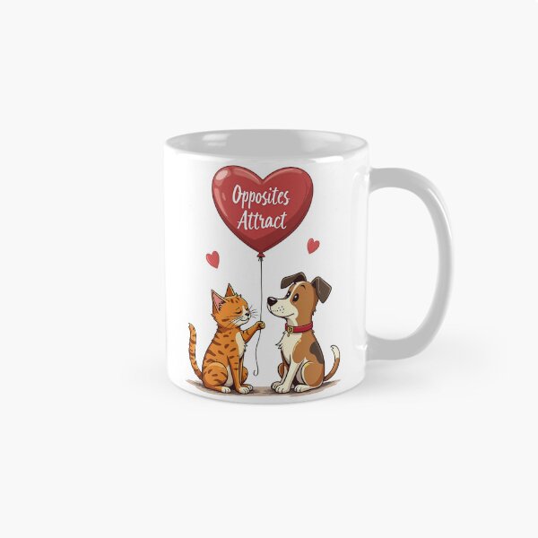 Item preview, The Love of Opposites: Cat and Dog Illustration designed and sold by tarzbol.