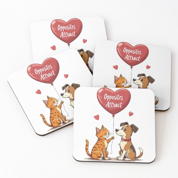 Item preview, The Love of Opposites: Cat and Dog Illustration designed and sold by tarzbol.