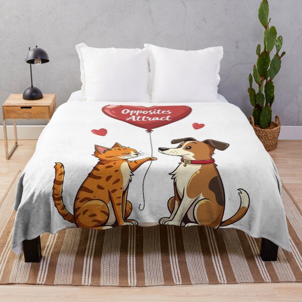 Item preview, The Love of Opposites: Cat and Dog Illustration designed and sold by tarzbol.