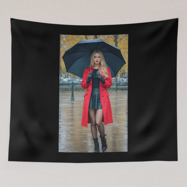 Item preview, Rainy Day Elegance: The Lady in Red designed and sold by e-not-shop.