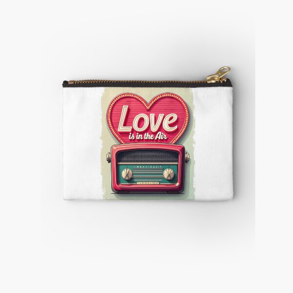 Item preview, Love is in the Air: Retro Radio and Heart Illustration designed and sold by tarzbol.