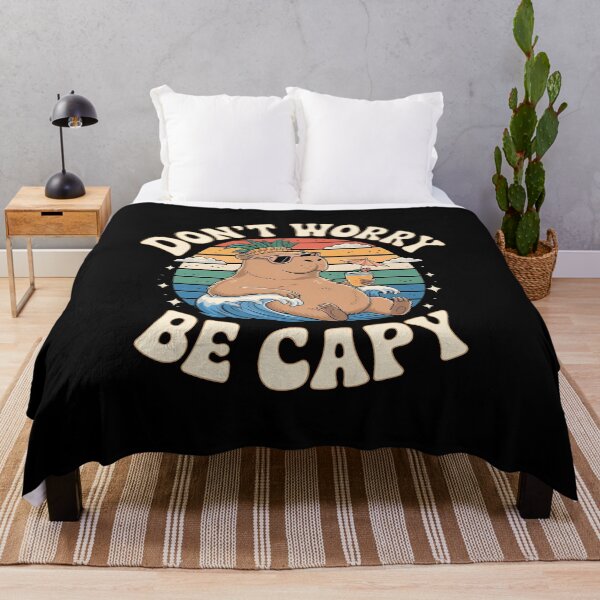 Item preview, Retro Don’t Worry Be Capy Cute Vintage Capybara - This funny and retro-inspired gift is perfect for capybara lovers, animal enthusiasts, and anyone who appreciates quirky humor and chill vibes! designed and sold by ZyziowskyArt.