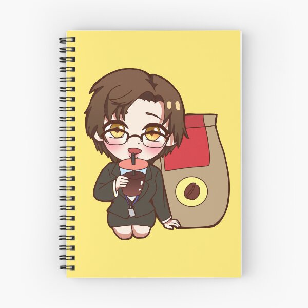 Artikelvorschau, Mystic Messenger - Jaehee Kaffee Otome Game Chibi entworfen und verkauft von IntrovertMochi.