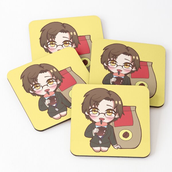 Item preview, Mystic Messenger - Jaehee Coffee Otome Game Chibi  designed and sold by IntrovertMochi.