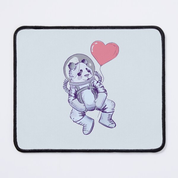 Item preview, Cute Panda astronaut in space with heart shaped balloon designed and sold by Matoforma.
