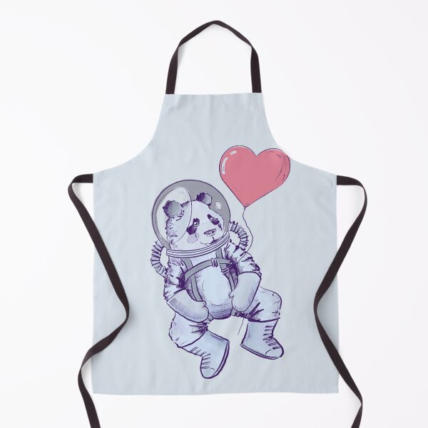 Item preview, Cute Panda astronaut in space with heart shaped balloon designed and sold by Matoforma.