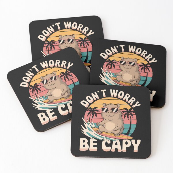Item preview, Retro Don’t Worry Be Capy Cute Vintage Capybara - This funny and retro-inspired gift is perfect for capybara lovers, animal enthusiasts, and anyone who appreciates quirky humor and chill vibes! designed and sold by ZyziowskyArt.