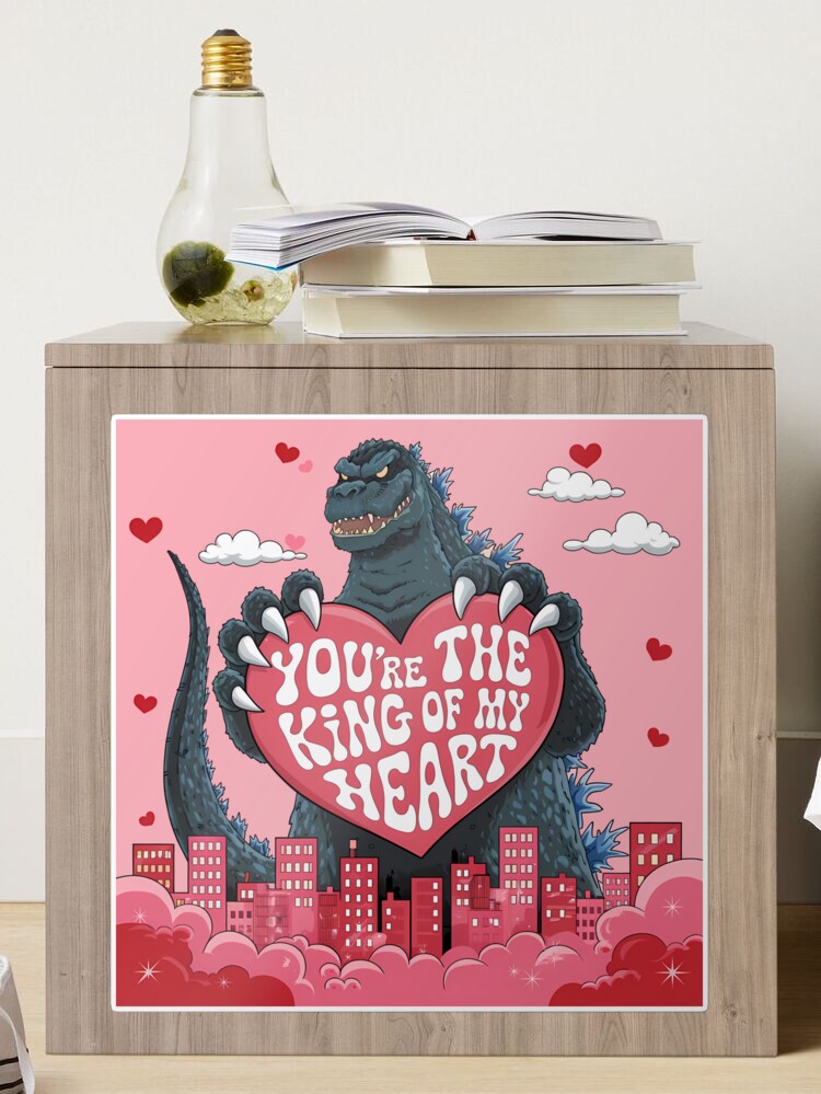 godzilla-valentines-day-sticker-for-sale-by-bombshop36-redbubble for Godzilla Valentine Cards Printable Free Godzilla Valentines Day