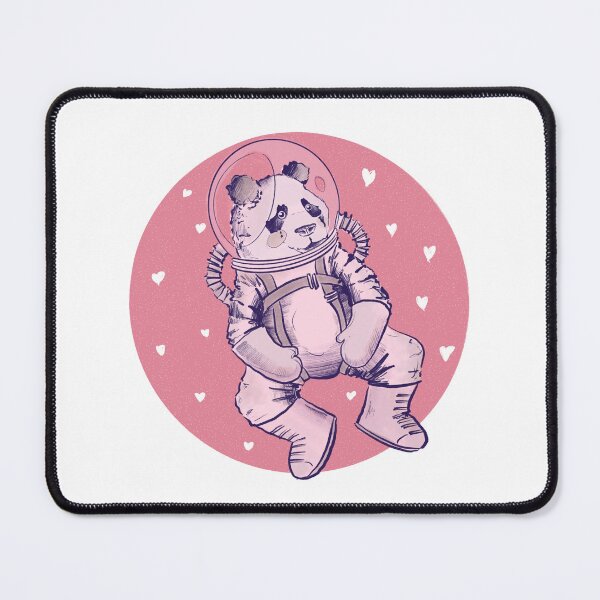 Item preview, Cute Panda astronaut in space with heart shaped background designed and sold by Matoforma.
