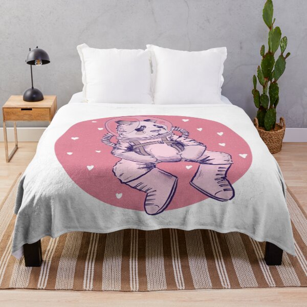 Item preview, Cute Panda astronaut in space with heart shaped background designed and sold by Matoforma.