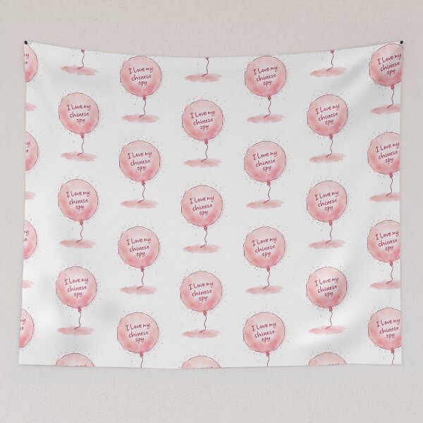 Item preview, I Love My Chinese Spy - Pink Balloon Art designed and sold by Calymera.